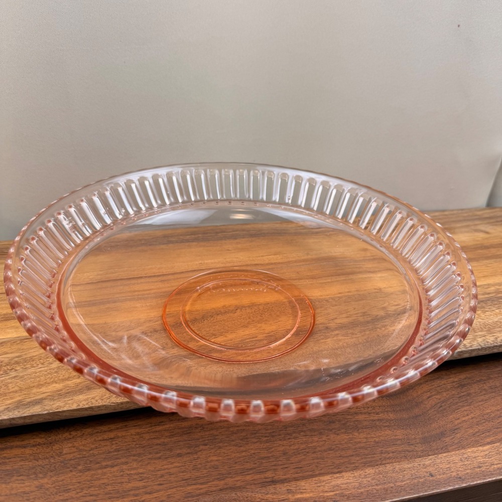 Tiffin Pink Depression Glass Open Lace Reticulated Rim Bowl 11 Inch Vintage